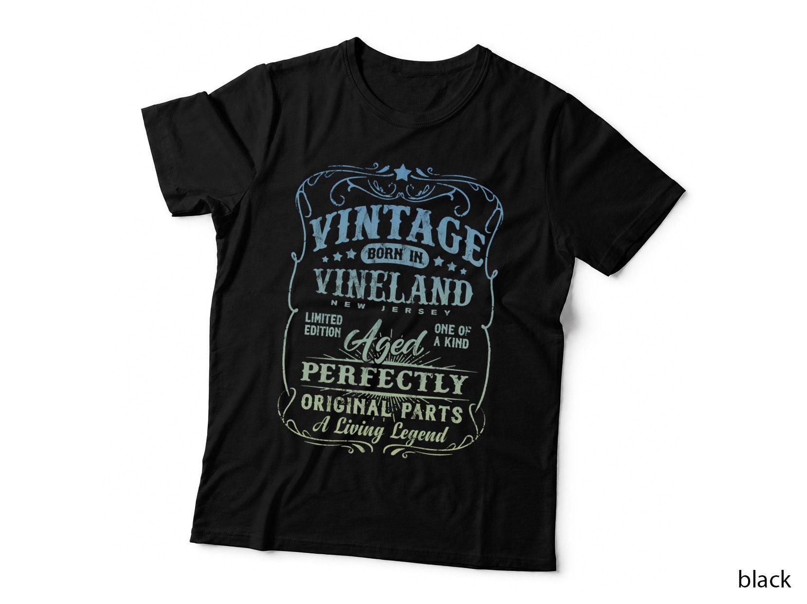 Vintage Born in Vineland New Jersey Happy Birthday Pullover Hoodie T-Shirt