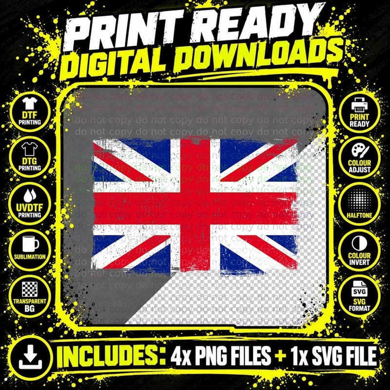 Vintage British Flag Heritage British Roots T-Shirt Png SVG Digital Bundle