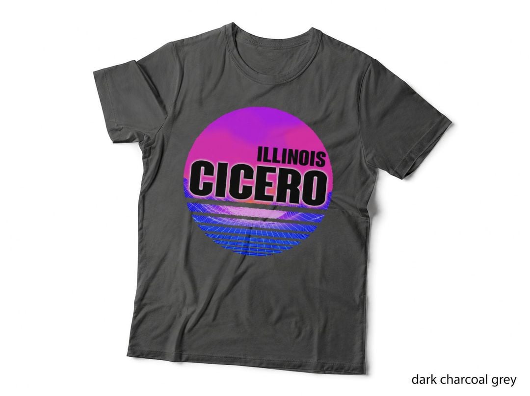 Vintage Cicero Vaporwave Illinois T-Shirt