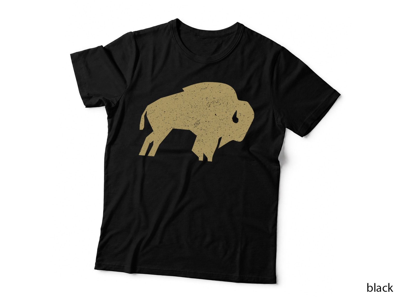 Vintage Retro Buffalo T Shirt Buffalo Colorado CO Silhouette