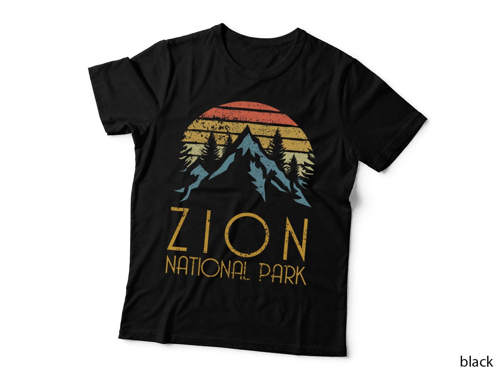 Vintage Retro Zion National Park Utah T Shirt