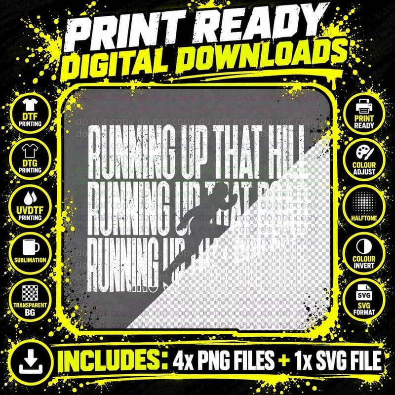 Vintage Running up That Hill T-Shirt Png SVG Digital Bundle