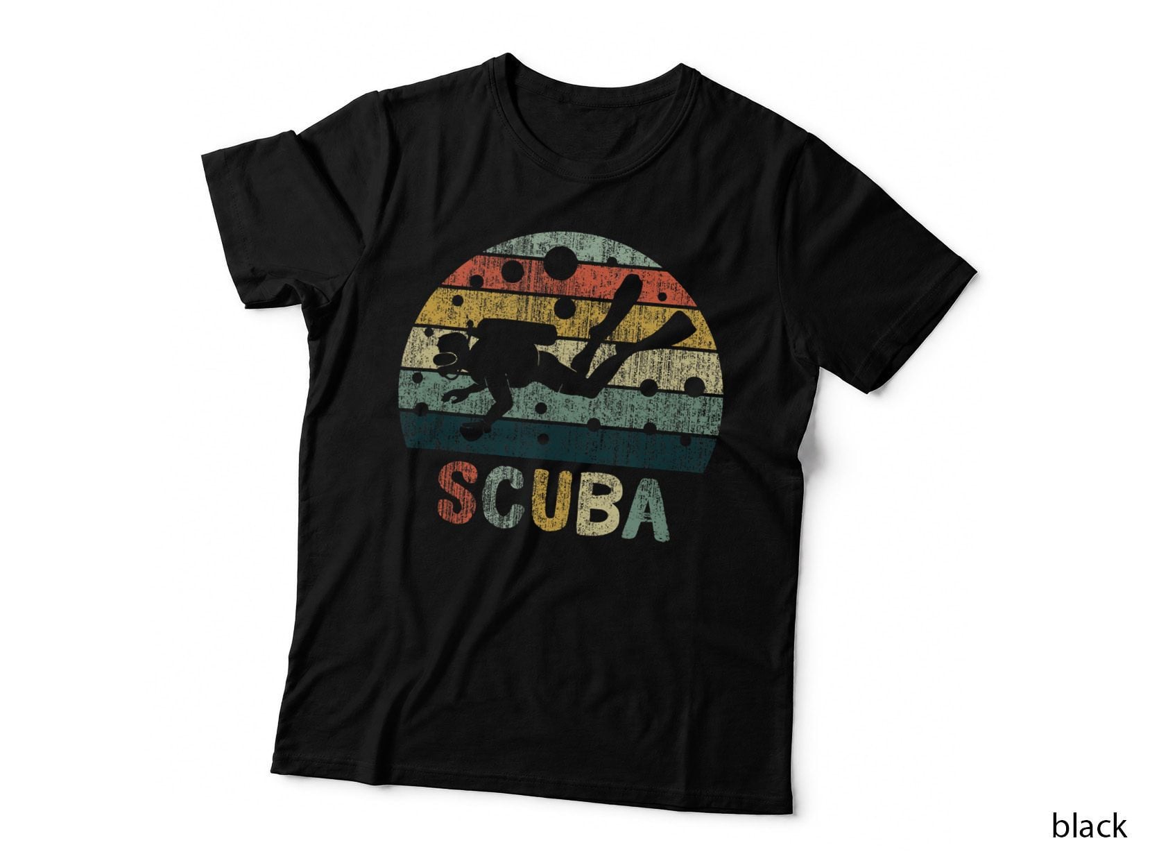 Vintage Scuba Diving Retro Diving Sport Fathersday Scuba, Diver T-Shirt