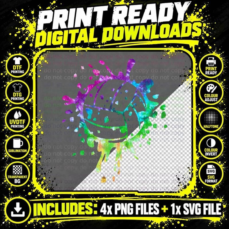 Volleyball Tie Dye Girls Distressed Ball T-Shirt Png SVG Digital Bundle