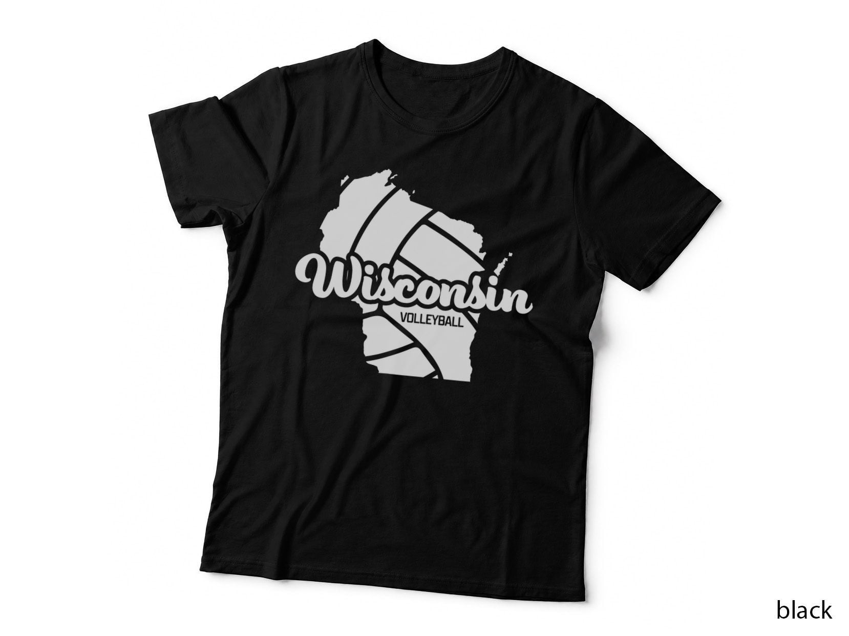 Wisconsin Volleyball Retro Script T-Shirt