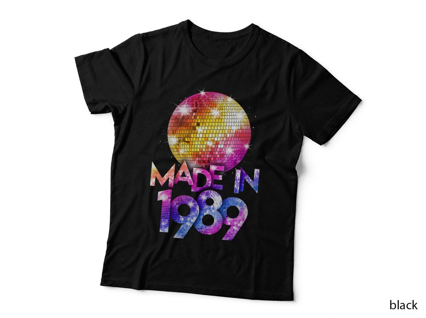 Women 80s Birthday Retro Disco Vibes 1989, Birthday T-Shirt
