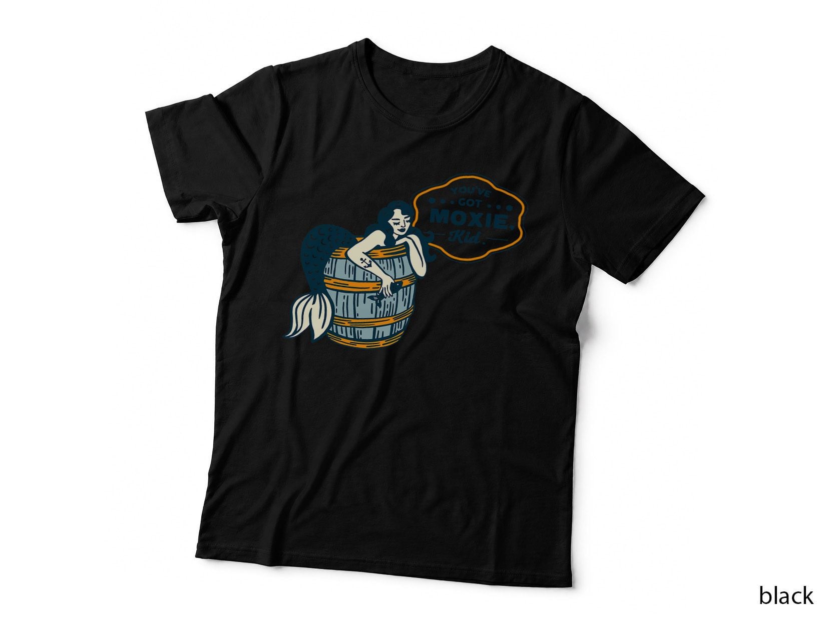 You've Got Moxie, Kid! Vintage Nautical Pinup Mermaid Art T-Shirt