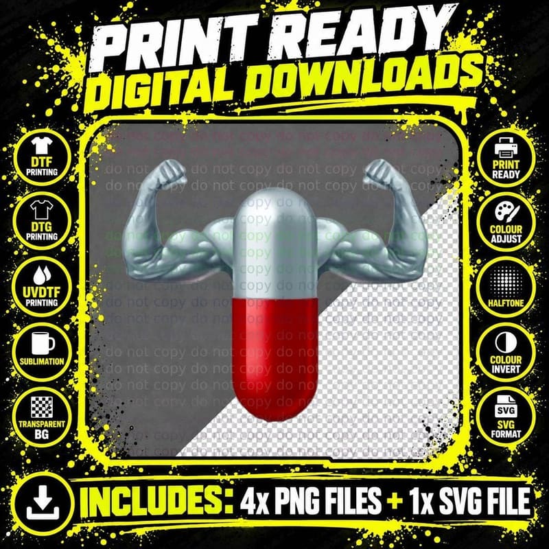 Anabolic Steroids Classic 3 T-Shirt Png SVG Digital Bundle