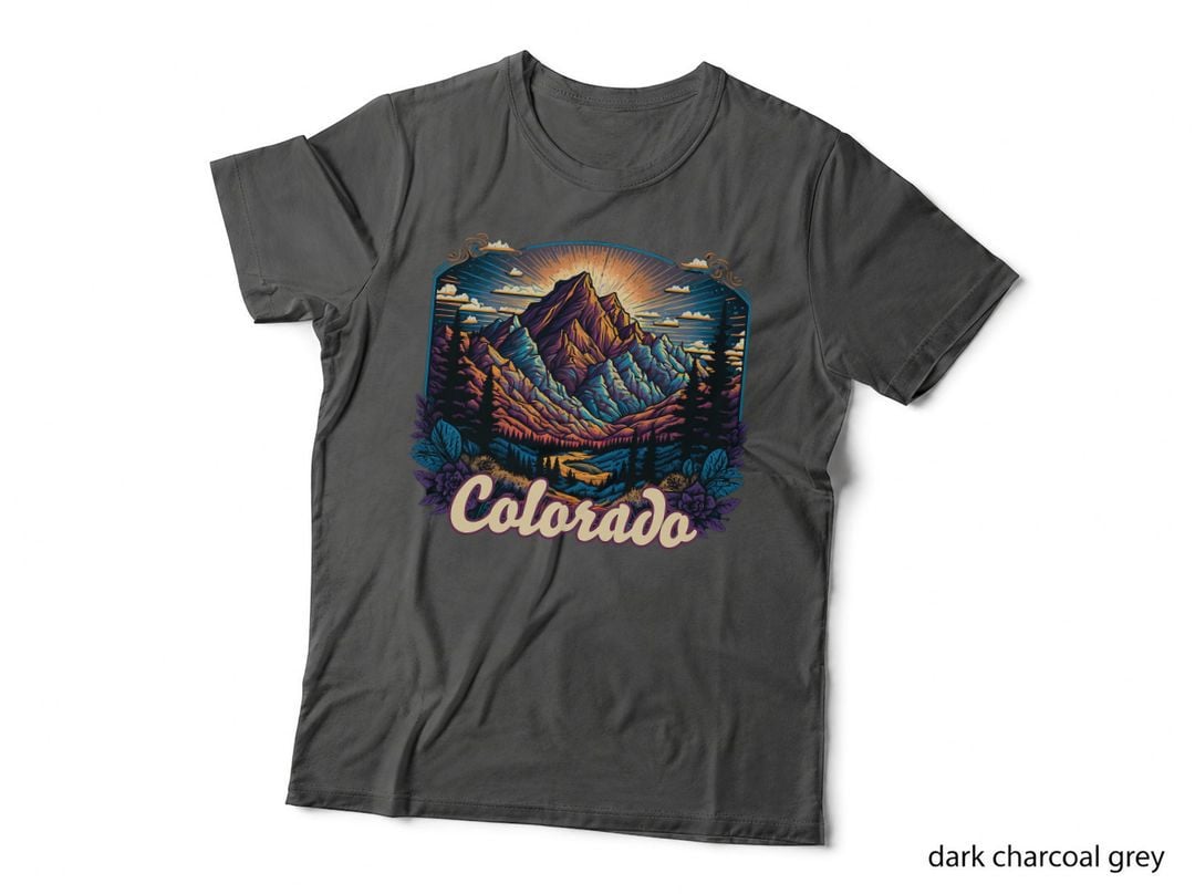 Colorado Mountains Classic Graphic Design Colorado T-Shirt