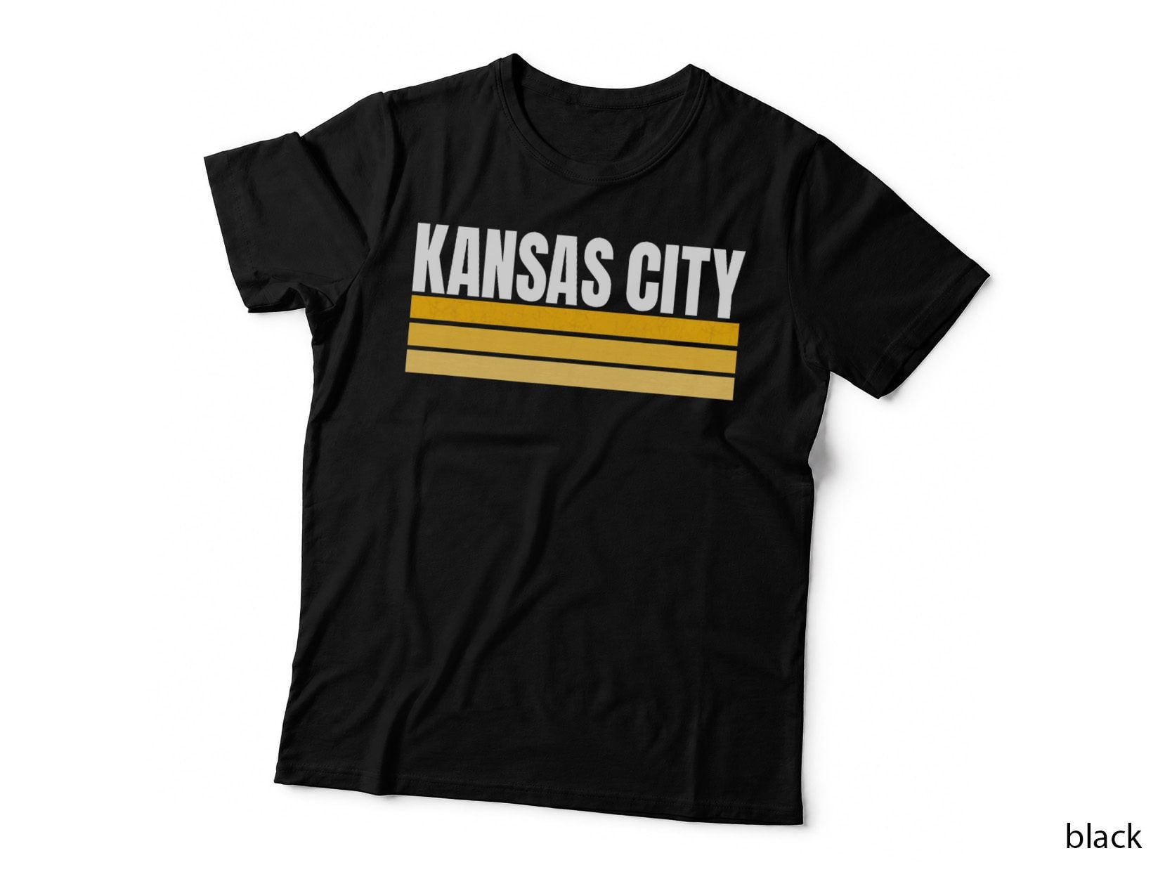 Cool Kc Kansas City Yellowwhite Striped Classic Kansas City T-Shirt