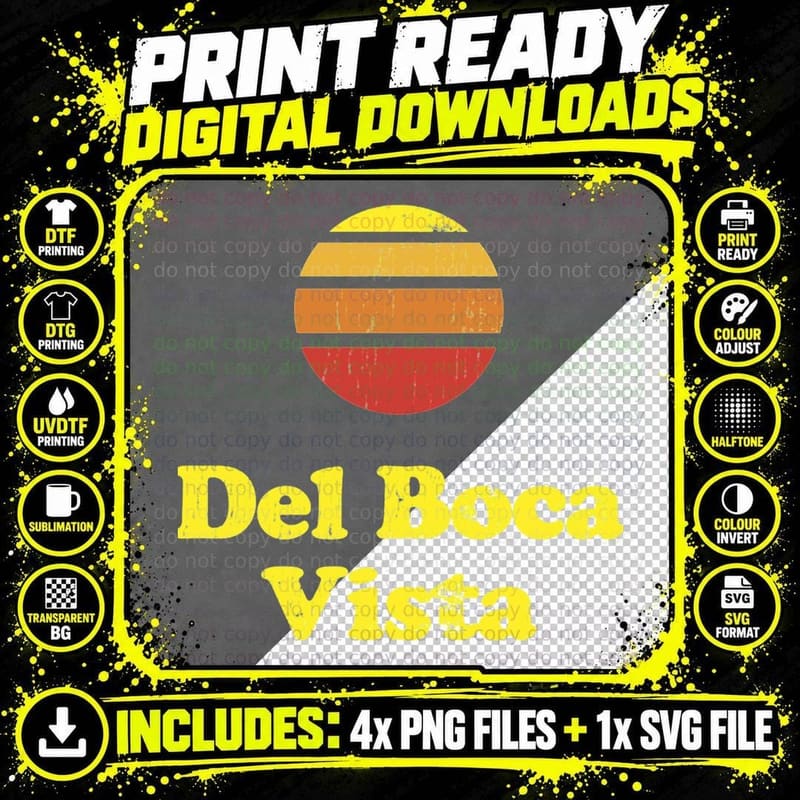 Del Boca Vista Classic 1 T-Shirt Png SVG Digital Bundle