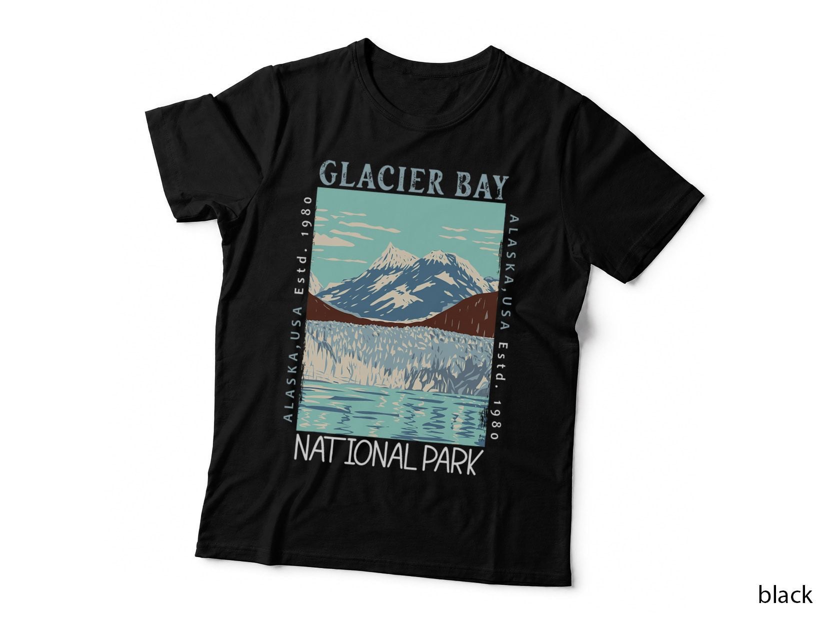 Glacier Bay National Park Alaska Distressed Vintage T-Shirt