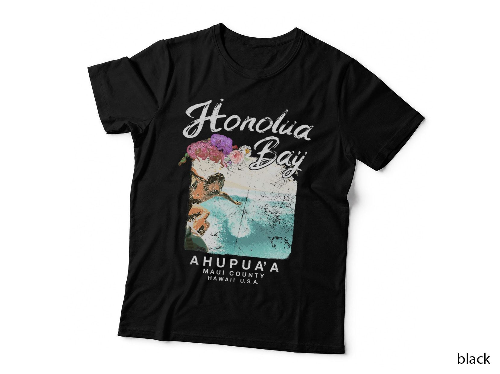 Hawaii Honolua Bay Maui Vintage Hawaiian Surfing, Birthday T-Shirt