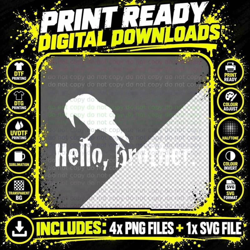 Hello, Brother. Long Classic T-Shirt Png SVG Digital Bundle