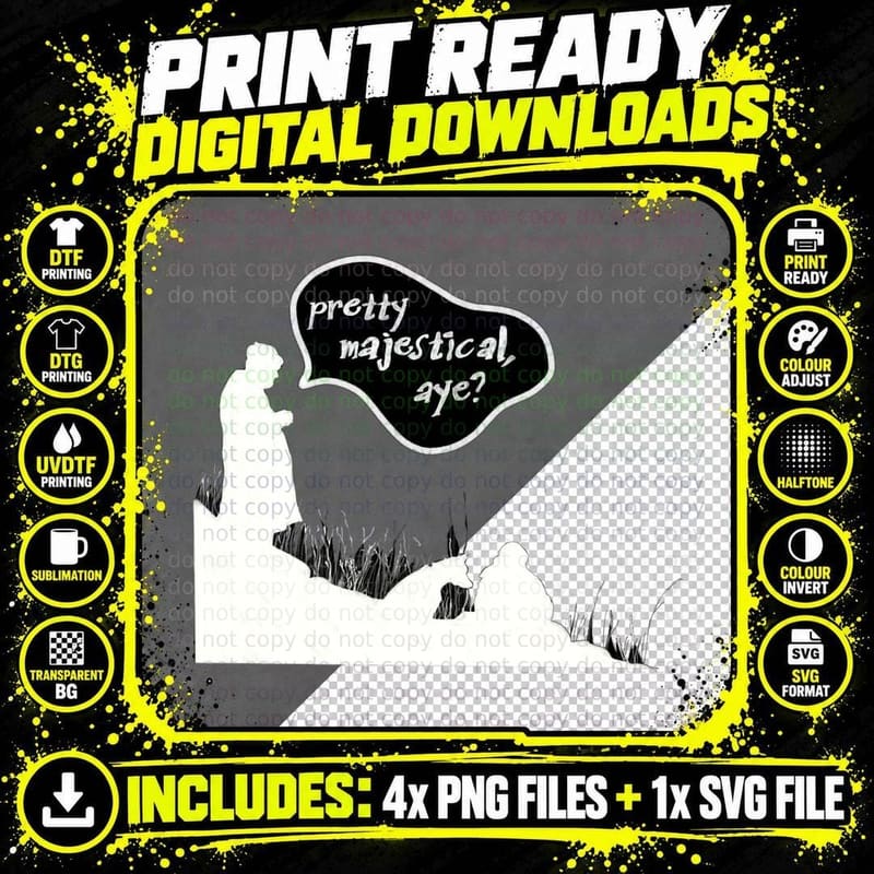 Hunt for the Wilderpeople Silhoutte Classic T-Shirt Png SVG Digital Bundle
