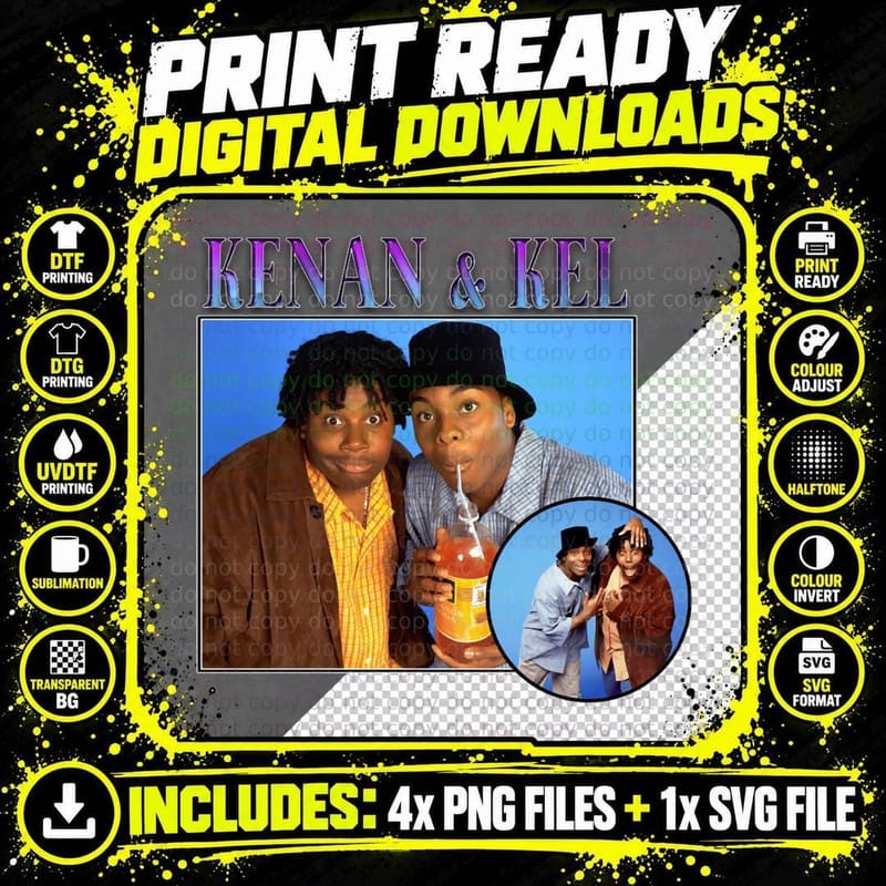 Kenan & Kel Vintage Collage 1 T-Shirt Png SVG Digital Bundle