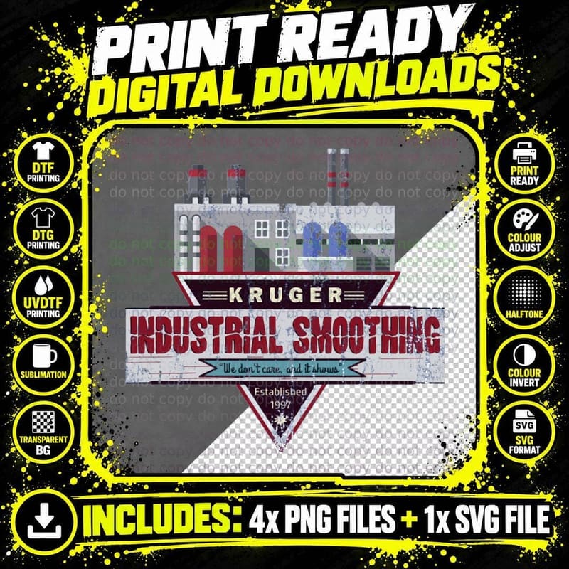 Kruger Industrial Smoothing Classic T-Shirt Png SVG Digital Bundle