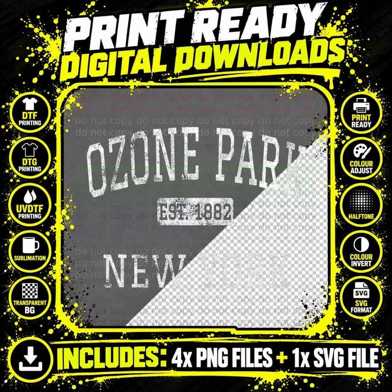 Ozone Park New York Queens NY Vintage T-Shirt Png SVG Digital Bundle