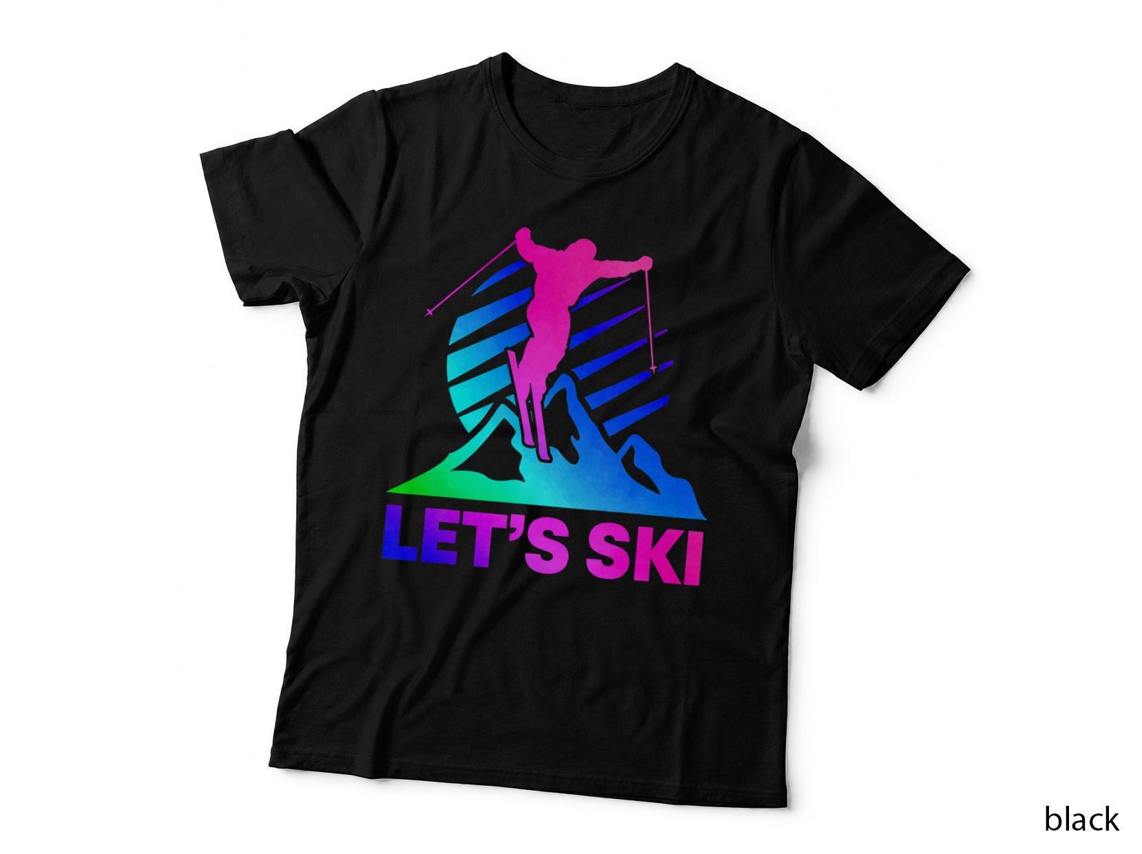 Retro Ski Vintage 80s 90s Skiing Outfit T-Shirt