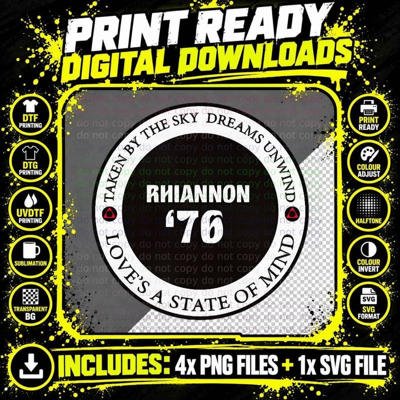 Rhiannon Fleetwood Mac Classic T-Shirt Png SVG Digital Bundle