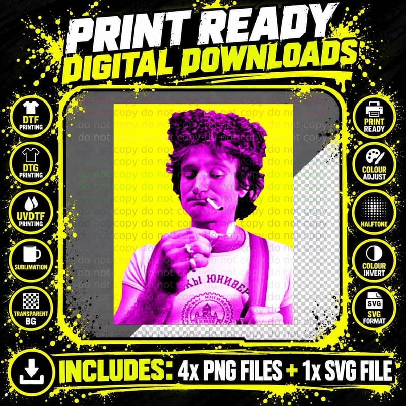 Robyn Williams Pop Art Classic T-Shirt Png SVG Digital Bundle
