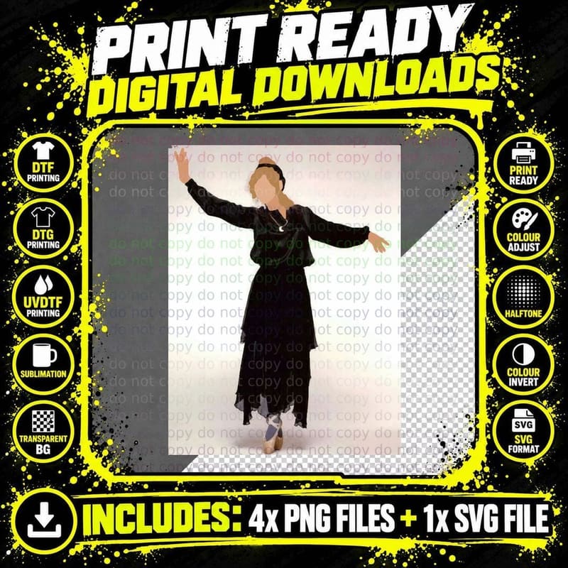 Stevie Nicks Ballerina Photoshoot Classic T-Shirt Png SVG Digital Bundle