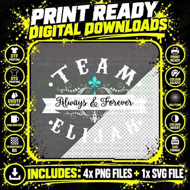 Team Elijah Classic T-Shirt Png SVG Digital Bundle