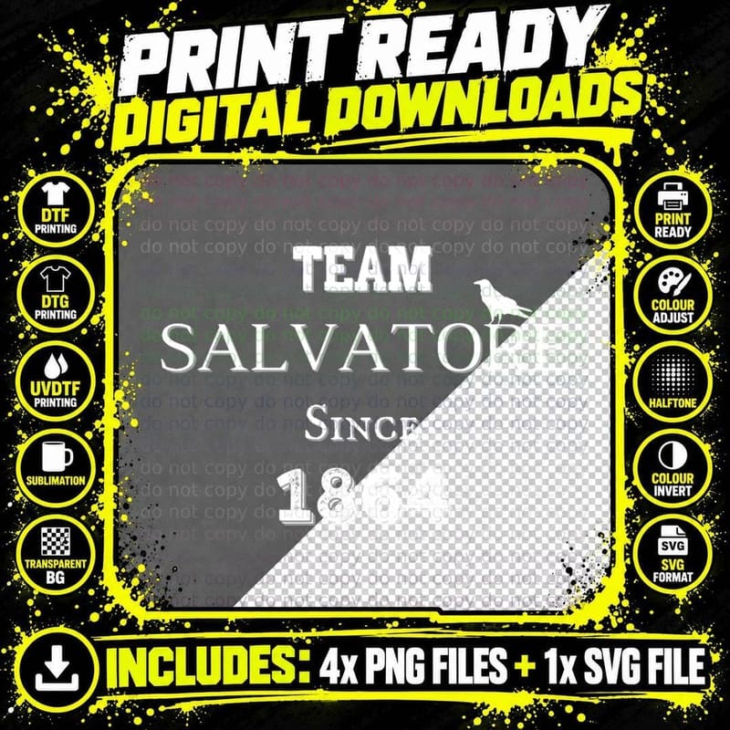 Team Salvatore 1684 Classic T-Shirt Png SVG Digital Bundle