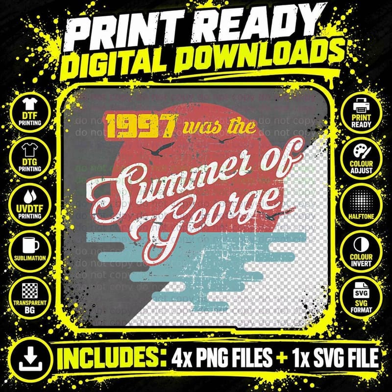 The Summer of George Distressed Essential T-Shirt Png SVG Digital Bundle