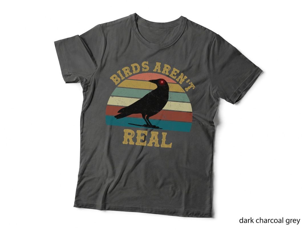 Vintage Birds Aren't Real Movement If It Flies It Spies T-Shirt