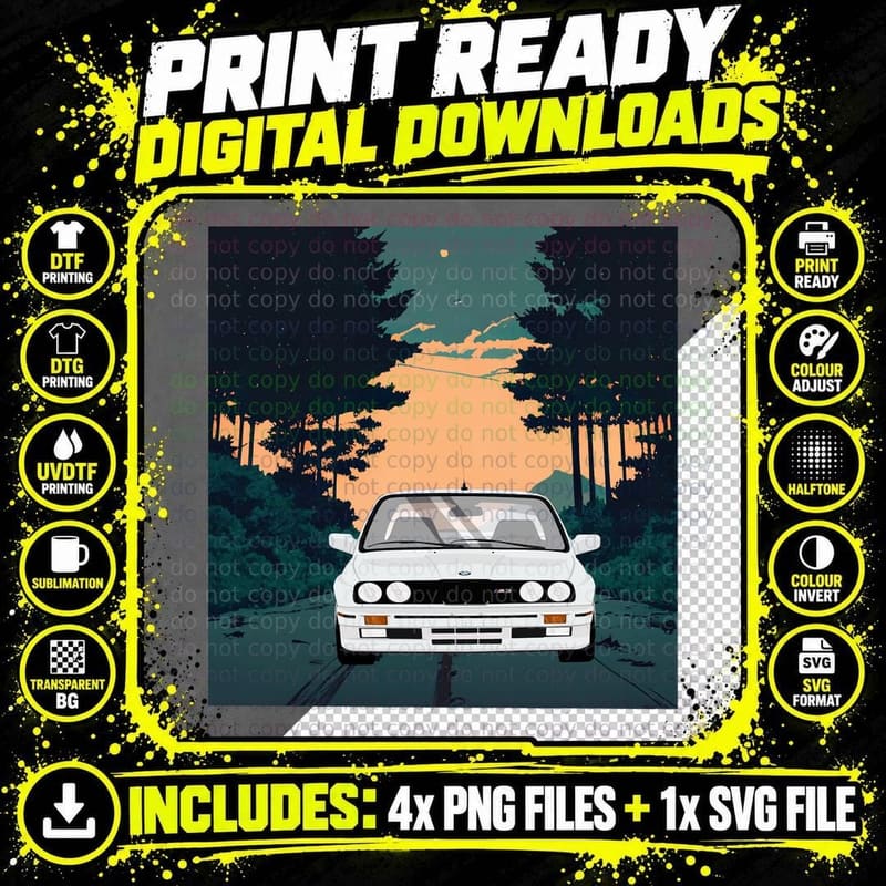 Vintage Retro of 90s Classic Nostalgic Design Png SVG Digital Bundle