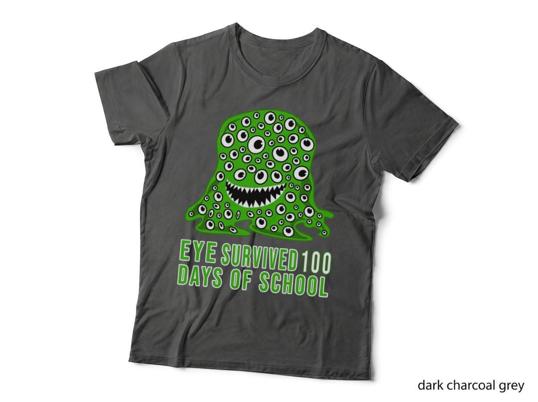 100 Days School Monster Eye Shirt Funny Happy Gift Outfit T-Shirt