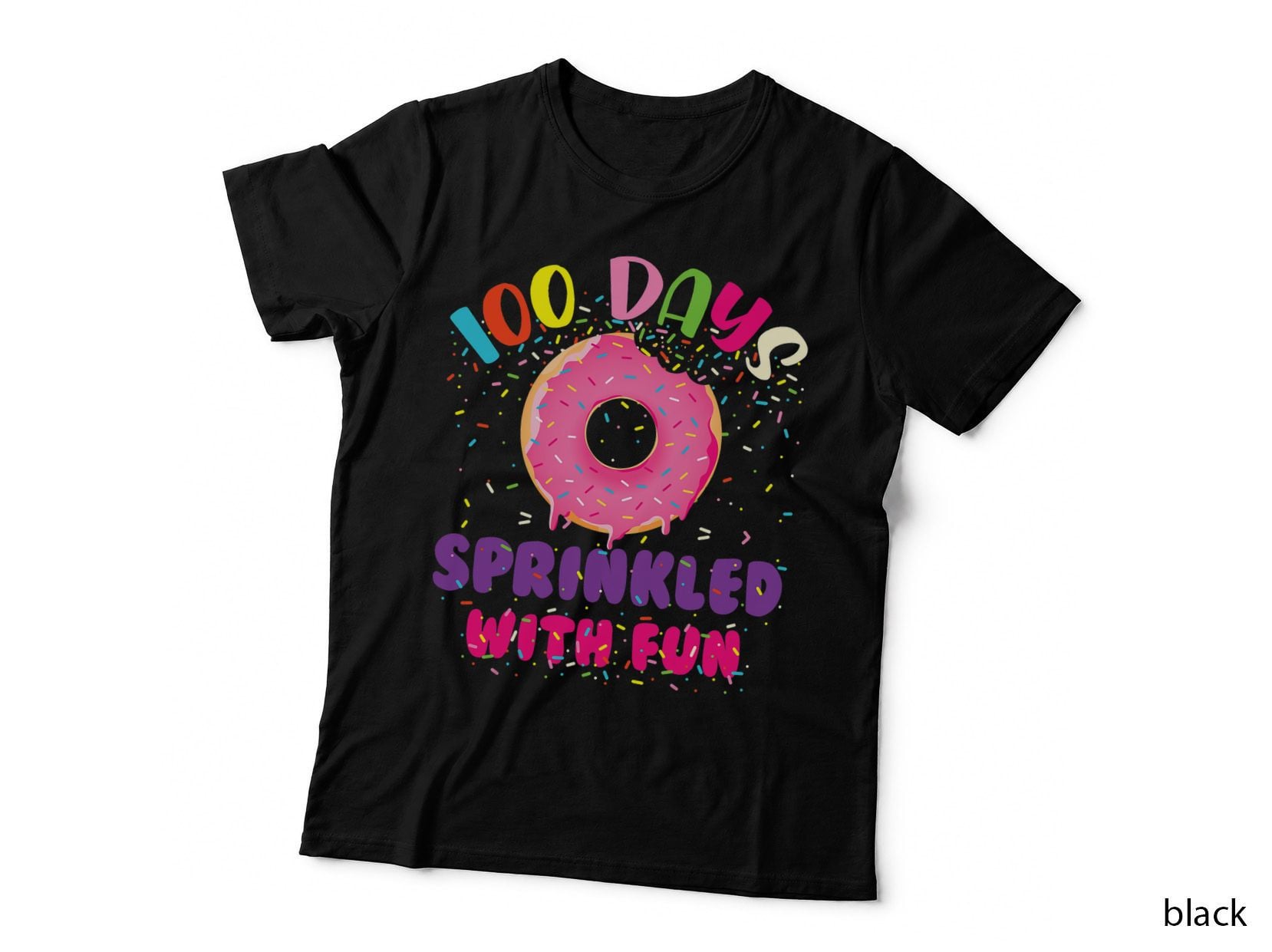 100 Days Sprinkled with Fun Donuts Happy 100th Day of School T-Shirt