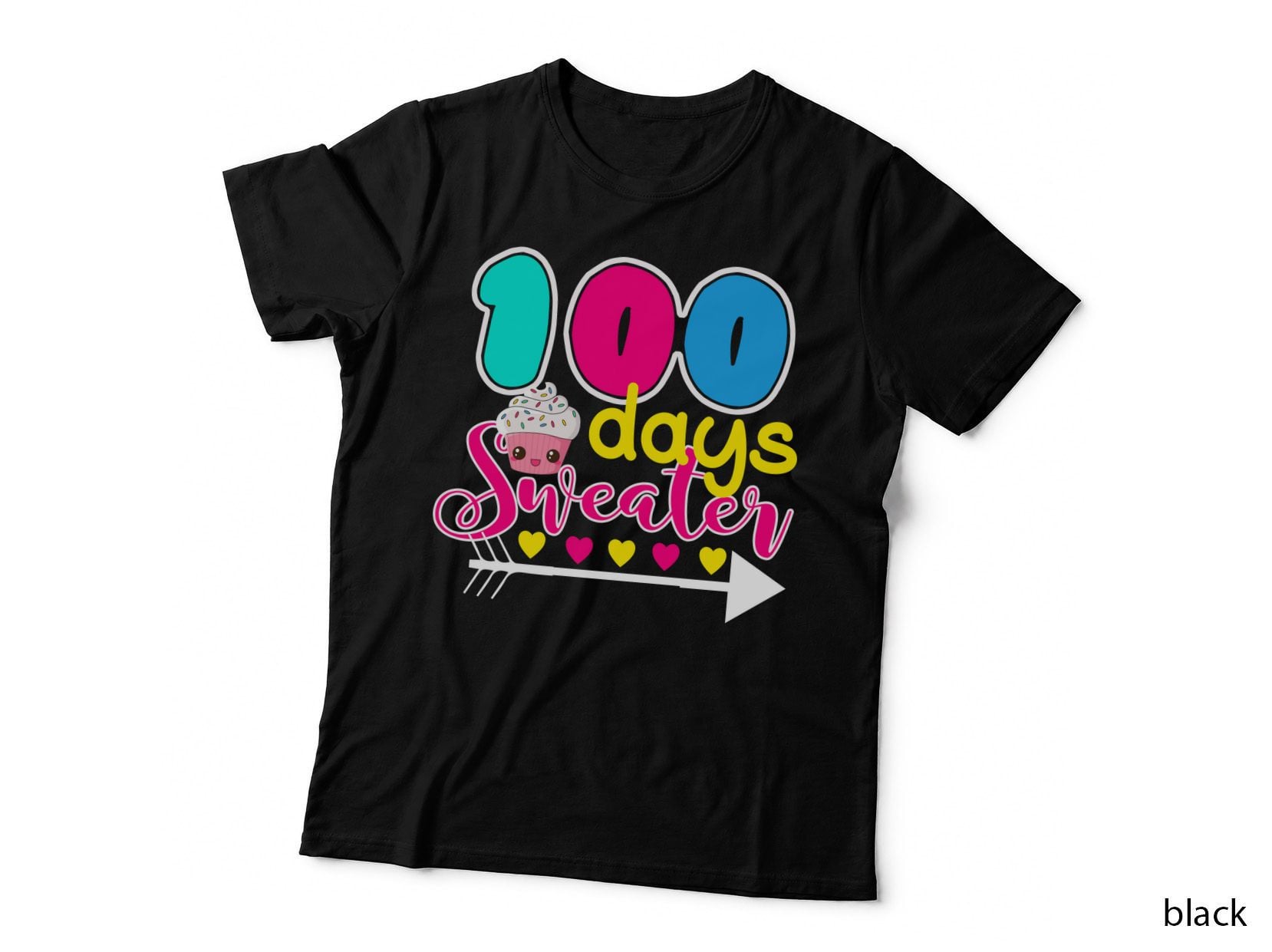 100 Days Sweater, School Celebration Design, Kids Party Wear T-Shirt