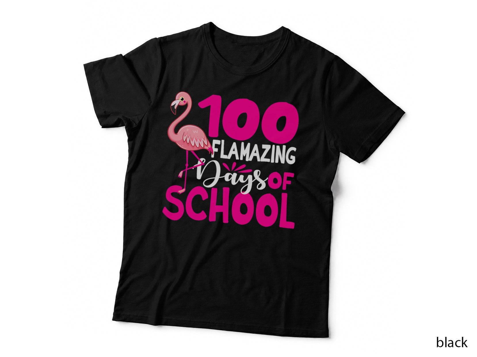100 Flamazing Days of School Flamingo 100th Day Teachers, Colleague Gift T-Shirt