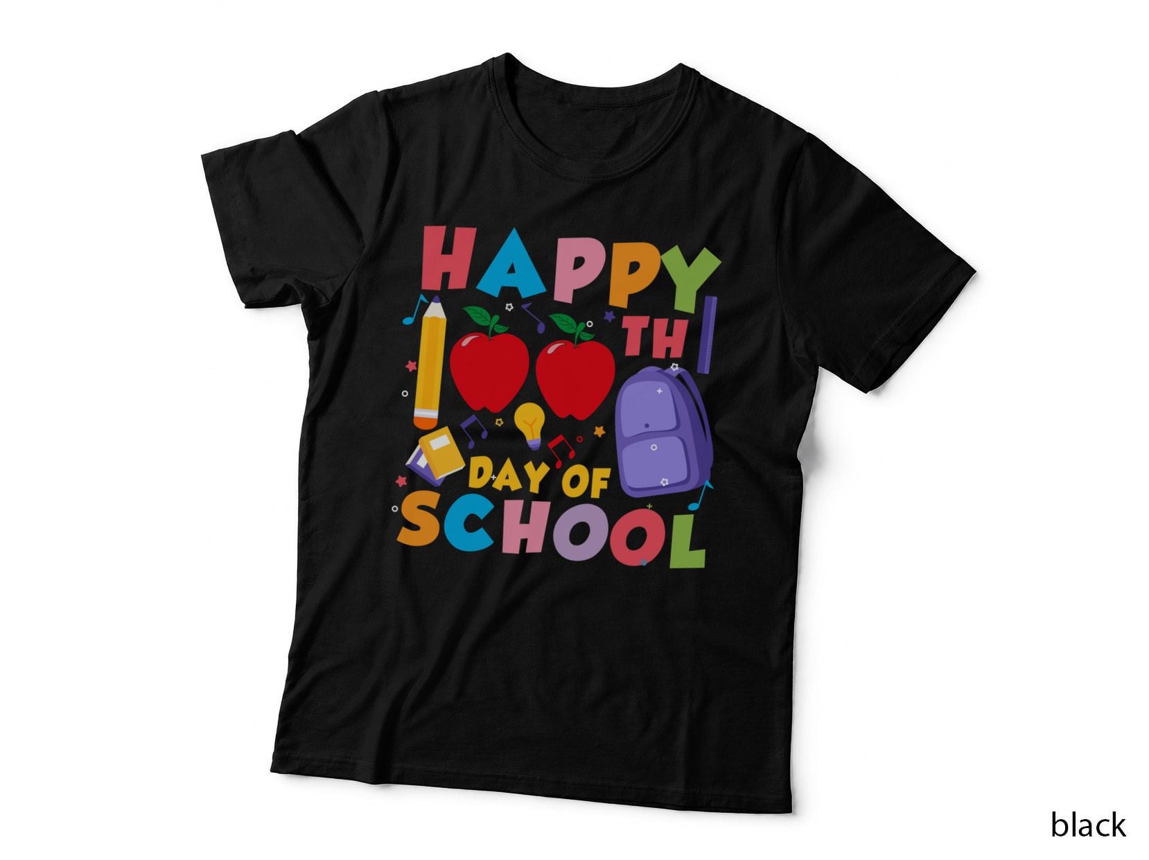100th Day of School T-Shirt, Happy School Theme, Back to School Apparel