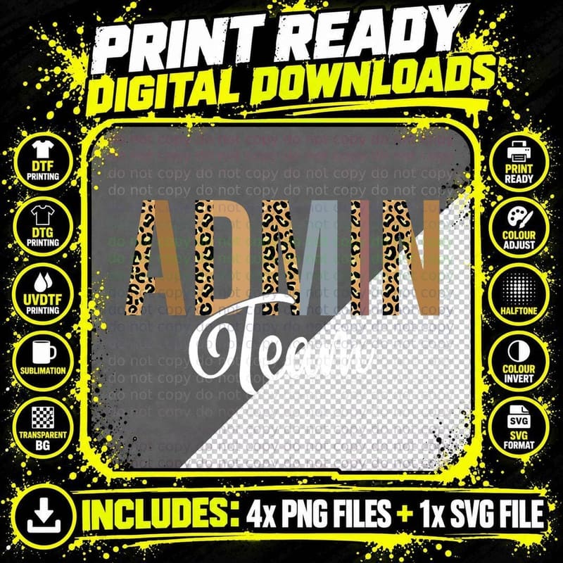 Admin Squad School Admin Team Principal Administrator Png SVG Digital Bundle