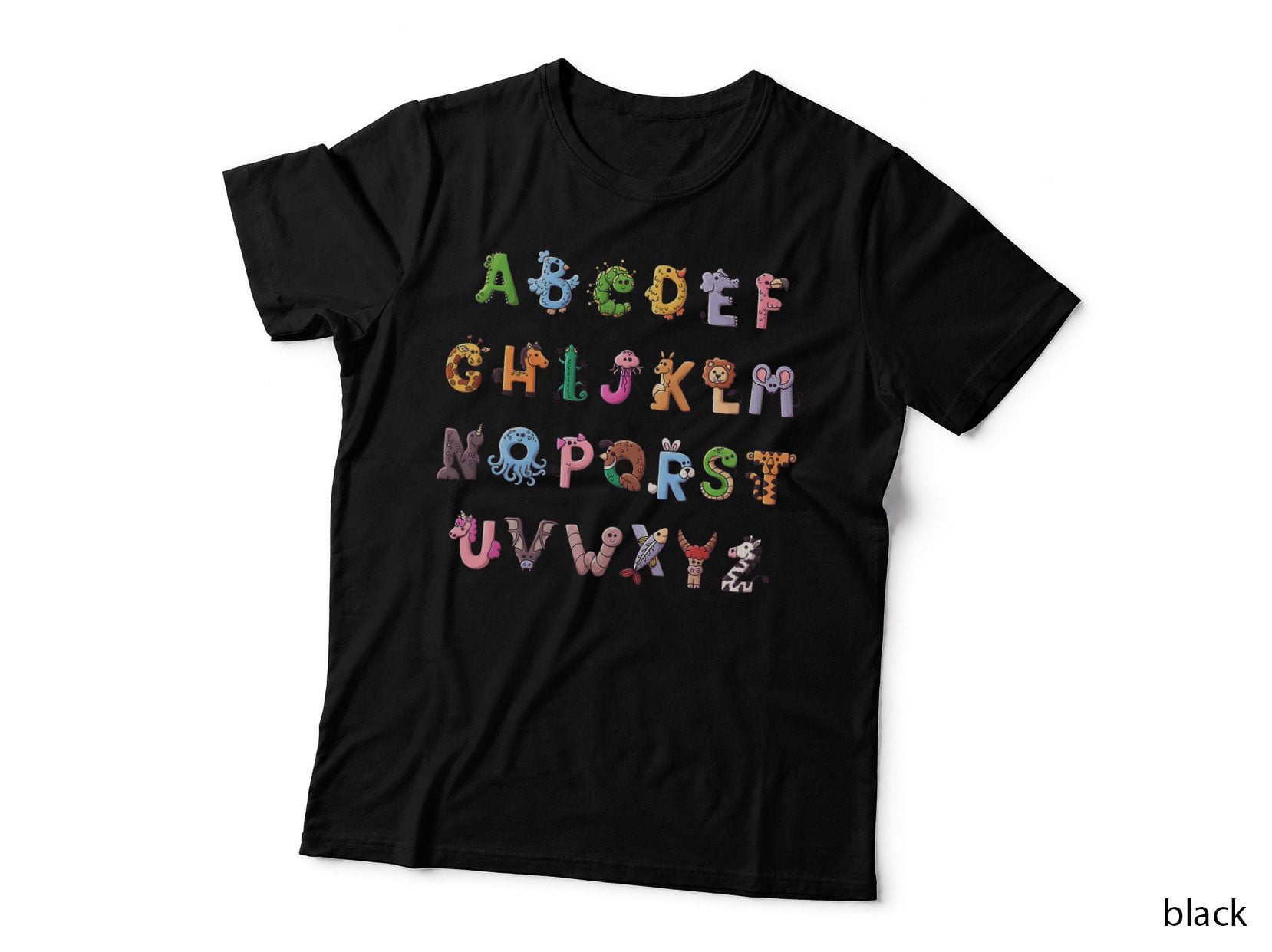 Animals Alphabet Back to School Cute First Day of School T-Shirt