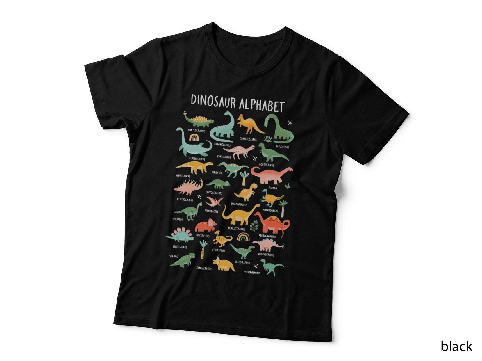 Back to School Types of Dinosaurs Alphabet Identification T-Shirt