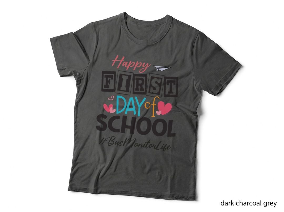 Bus Monitor Happy First Day of School Women Back to School T-Shirt