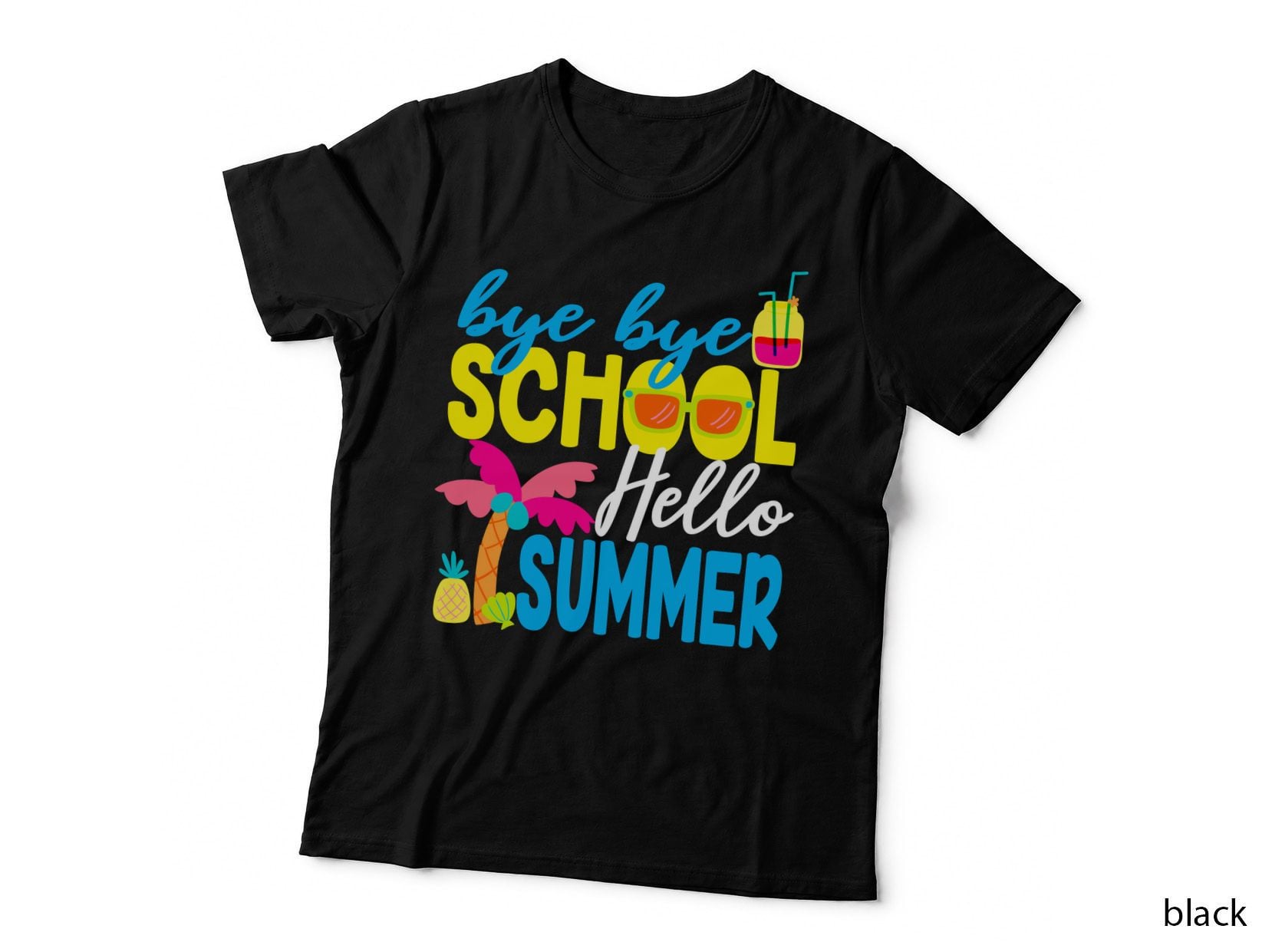 Bye Bye School Summer T-Shirt, Summer Vibes, Beach Party Style