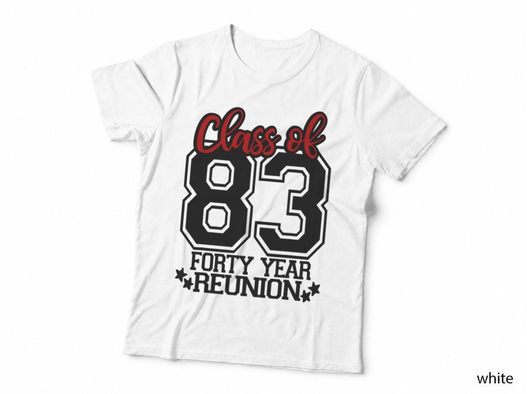 Class of 1983, Group, Reunion, 40 Year, 83, School Spirit T-Shirt