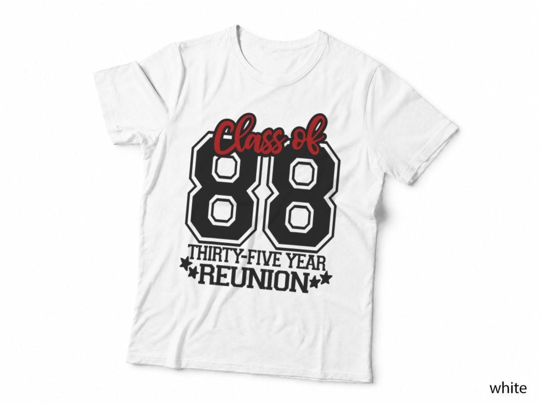 Class of 1988, Group, Reunion, 35 Year, 88, School Spirit, T-Shirt