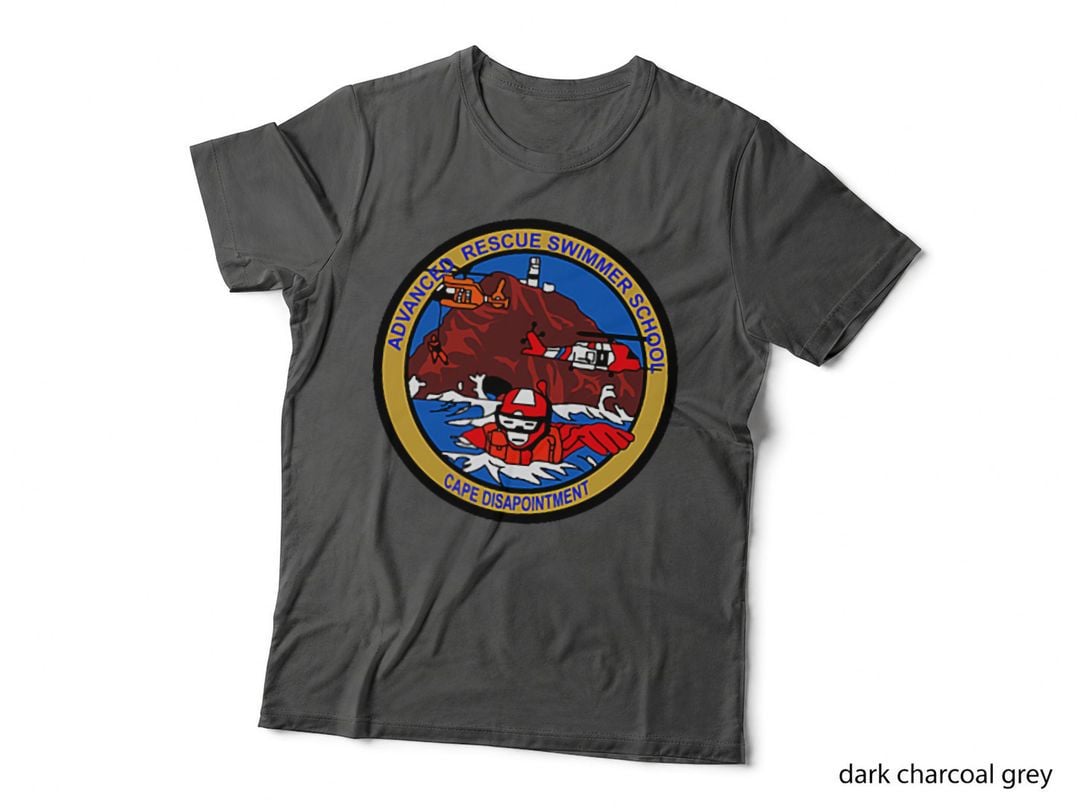 Coast Guard Advanced Rescue Swimmer School Badge T-Shirt
