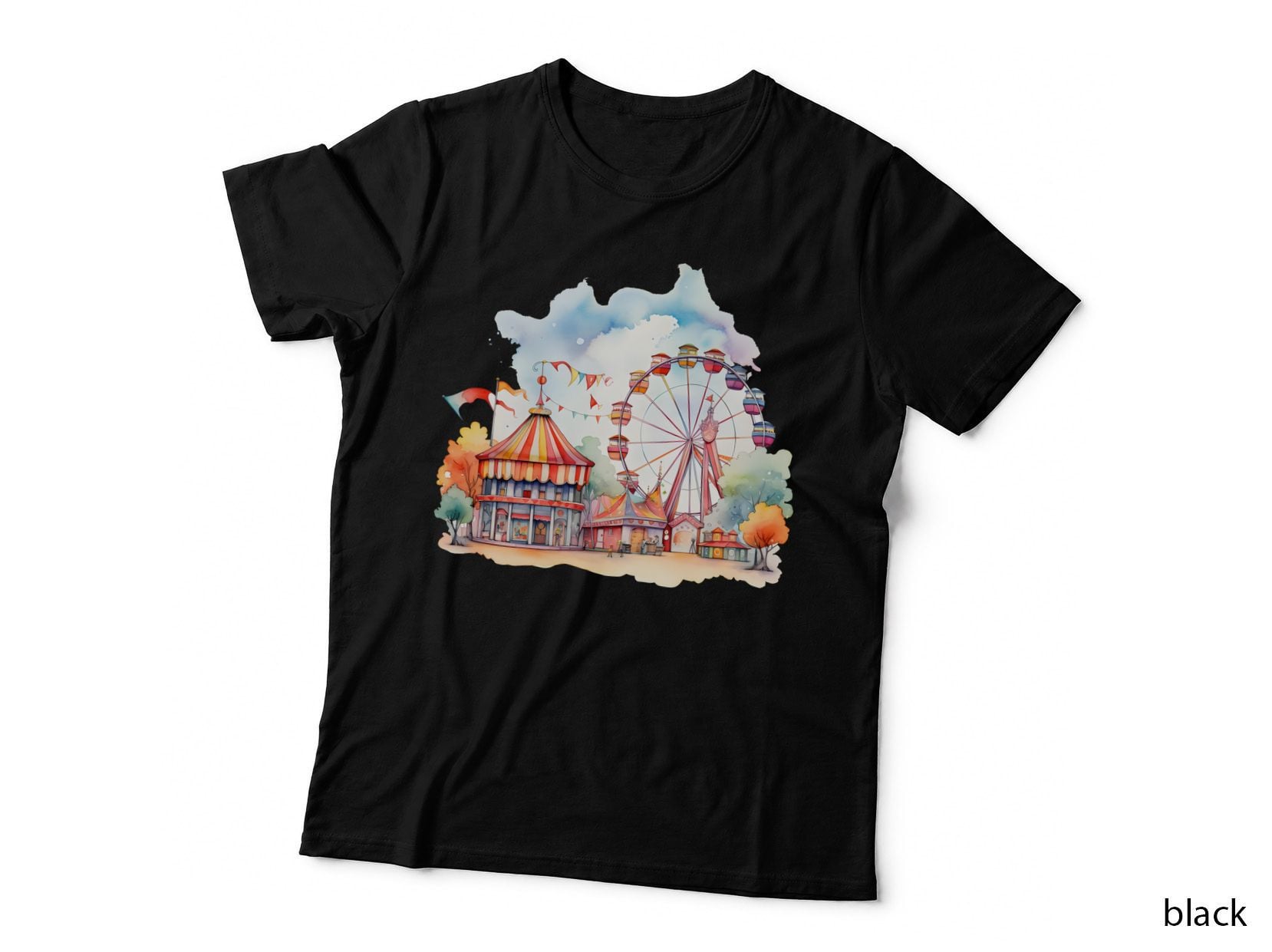 Colorful Carnival with Ferris Wheel Back to School T-Shirt