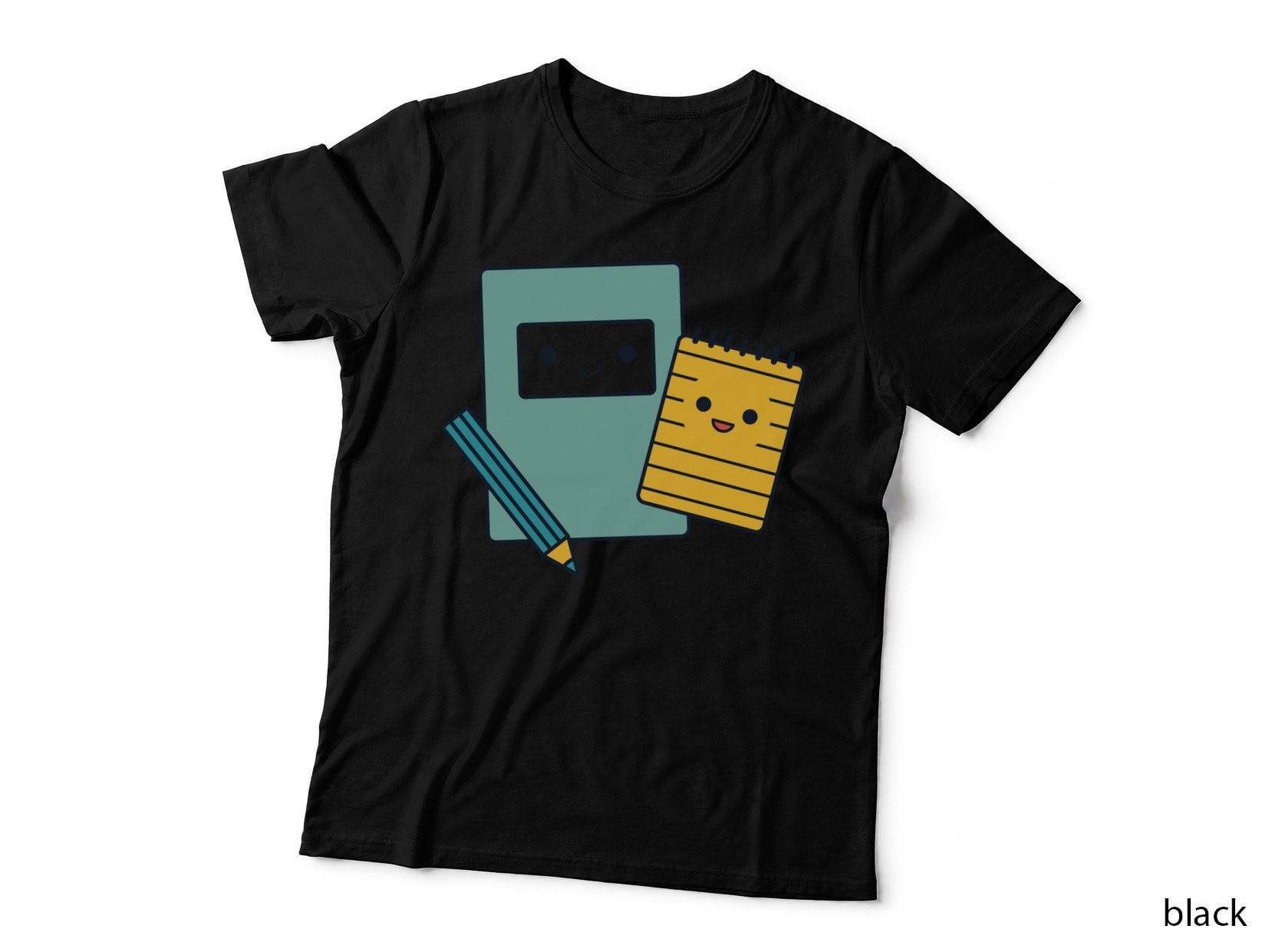 Cute Notebook Pencil Smiley Faces Back to School T-Shirt