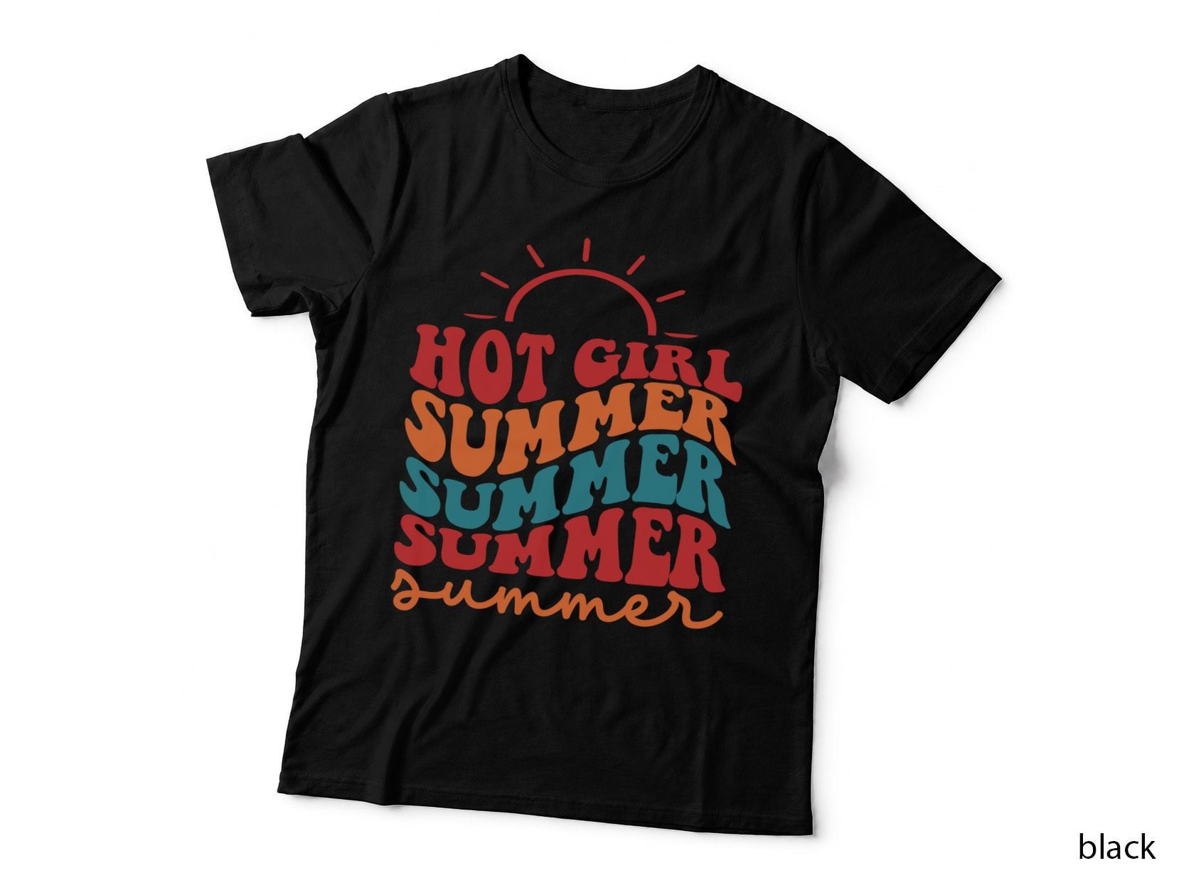Fish School Underwater Scene Summer T-Shirt, Beach Vibes Graphic Tee