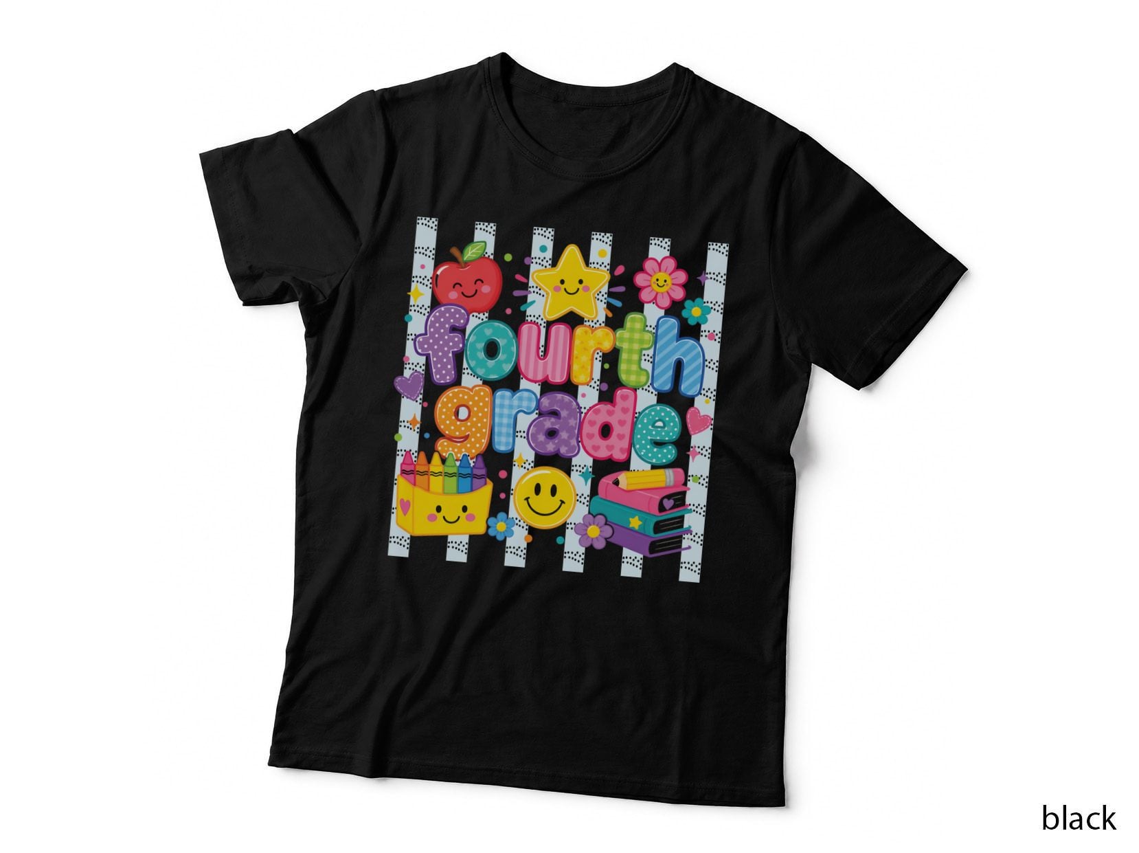 Fourth Grade Back to School T-Shirt, Fourth Grade School Supplies Graphic Tee