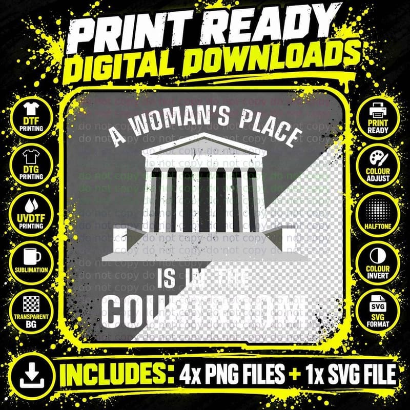Funny Lawyer Art Women Girls Law Student Female Attorney Png SVG Digital Bundle