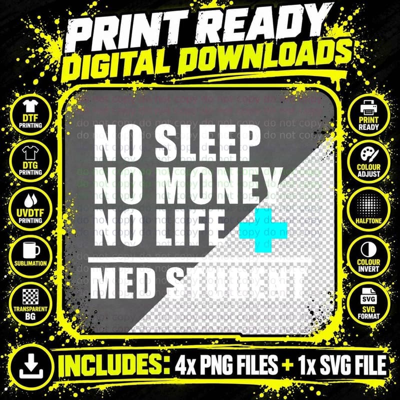 Funny Med School T Shirttrust Me I'm Almost a Doctor Png SVG Digital Bundle